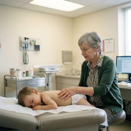 My son and his wife asked me to watch their two-month-old baby while they went shopping. But no matter how I held him or tried to calm him, he kept crying uncontrollably. I immediately sensed something was wrong. When I lifted his clothes to check his diaper… I froze. There was something there… something unimaginable. My hands started shaking. I grabbed him and rushed straight to the hospital.